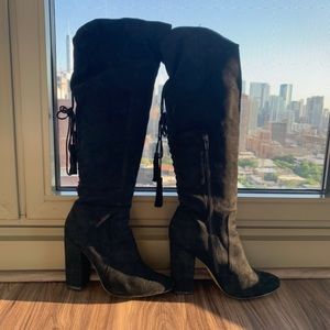Betsy Johnson black knee high boots